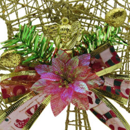 SecureFix Direct Gold Star Christmas Tree Topper (Xmas Decoration Angel Traditional Festive) - thumbnail 2