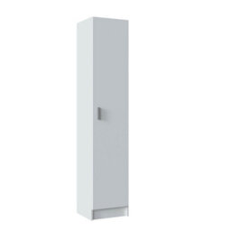 Direct Furniture Suppliers Ltd Vita White Utility Storage Cupboard - 1 Door Cabinet With 3 Shelves - Modular Storage For Kitchen Or Utility Room - thumbnail 3
