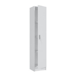 Direct Furniture Suppliers Ltd Vita White Utility Storage Cupboard - 1 Door Cabinet With 3 Shelves - Modular Storage For Kitchen Or Utility Room - thumbnail 6