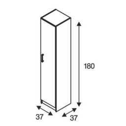 Direct Furniture Suppliers Ltd Vita White Utility Storage Cupboard - 1 Door Cabinet With 3 Shelves - Modular Storage For Kitchen Or Utility Room - thumbnail 8