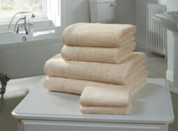 Rapport Home Chatsworth Pure Cotton Face Towel Biscuit