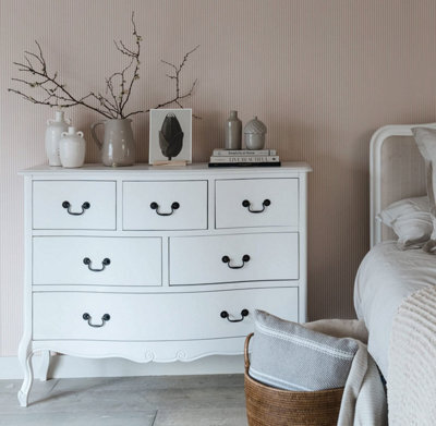 Statement Furniture Juliette White Vintage Chic 6 Drawer Chest Of Drawers - image 1