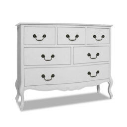 Statement Furniture Juliette White Vintage Chic 6 Drawer Chest Of Drawers - thumbnail 4