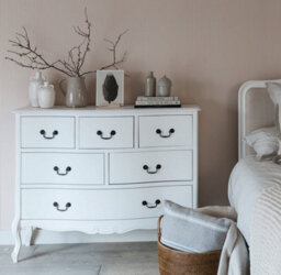 Statement Furniture Juliette White Vintage Chic 6 Drawer Chest Of Drawers - thumbnail 1