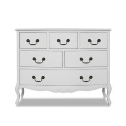 Statement Furniture Juliette White Vintage Chic 6 Drawer Chest Of Drawers - thumbnail 3