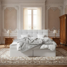 Luanda 140 And 200 Functional Bedroom Bed With Bonell Springs And Integrated Storage White - thumbnail 2