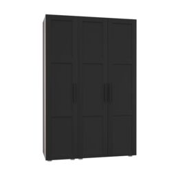 Atomia Contemporary Matt Black 2 Drawer Tall Triple Wardrobe (H)2247mm (W)1000mm (D)580mm - thumbnail 3