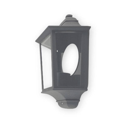Edit Coastal Riviera Half Lantern Outdoor Wall Light Anthracite - image 1
