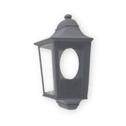 Edit Coastal Riviera Half Lantern Outdoor Wall Light Anthracite - thumbnail 4