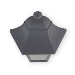 Edit Coastal Riviera Half Lantern Outdoor Wall Light Anthracite - thumbnail 6