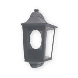 Edit Coastal Riviera Half Lantern Outdoor Wall Light Anthracite - thumbnail 3