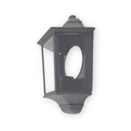 Edit Coastal Riviera Half Lantern Outdoor Wall Light Anthracite - thumbnail 1