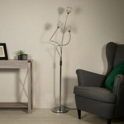 Pagazzi Lighting Pagazzi Isha 3 Light Silver Floor Lamp - thumbnail 2