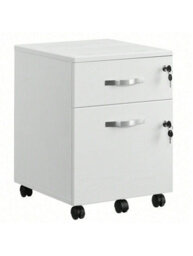 Songmics Lockable File Cabinet, Filing Pedestal With 2 Drawers, 5 Wheels, And Adjustable Hanging Rails, Textured Surface - thumbnail 9