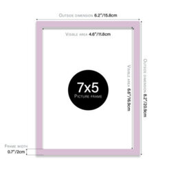 7X5 Lilac Picture Frame (12.7 X 17.8Cm) Poster, Photo, Artwork, Gallery Wall Or Print - thumbnail 3