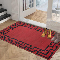 Ameha Non Slip Printed Rug Bedroom Greek Key Style Large Door Floor Carpets (Lexi, 60X110Cm) - thumbnail 2