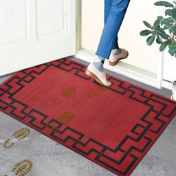 Ameha Non Slip Printed Rug Bedroom Greek Key Style Large Door Floor Carpets (Lexi, 60X110Cm) - thumbnail 6