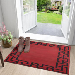 Ameha Non Slip Printed Rug Bedroom Greek Key Style Large Door Floor Carpets (Lexi, 60X110Cm) - thumbnail 9