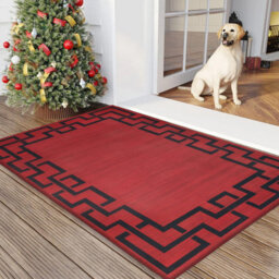 Ameha Non Slip Printed Rug Bedroom Greek Key Style Large Door Floor Carpets (Lexi, 60X110Cm) - thumbnail 8