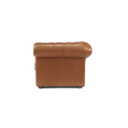 Chesterfield Handmade Low Back Club Armchair Old English Tan Real Leather In Classic Style - thumbnail 7
