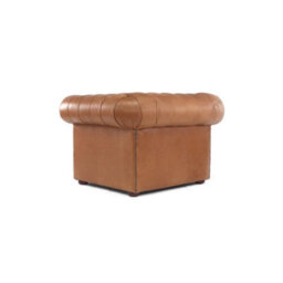 Chesterfield Handmade Low Back Club Armchair Old English Tan Real Leather In Classic Style - thumbnail 8