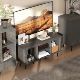Homcom Tv Unit For Living Room, Tv Stand, Grey - thumbnail 8