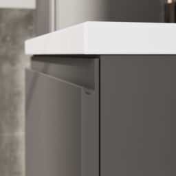 GoodHome Levanna Compact Matt Grey Single Wall-Mounted Bathroom Cabinet (H) 480mm (W) 600mm - thumbnail 6