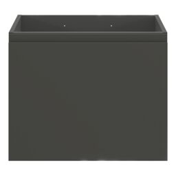 GoodHome Levanna Compact Matt Grey Single Wall-Mounted Bathroom Cabinet (H) 480mm (W) 600mm - thumbnail 4