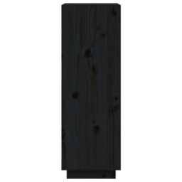 Berkfield Book Cabinet/room Divider Black 60X35X103 Cm Solid Wood Pine - thumbnail 6