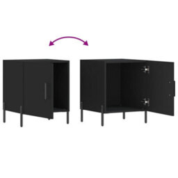 Berkfield Bedside Cabinets 2 Pcs Black 40X40X50 Cm Engineered Wood - thumbnail 9