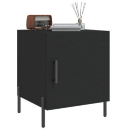 Berkfield Bedside Cabinets 2 Pcs Black 40X40X50 Cm Engineered Wood - thumbnail 4