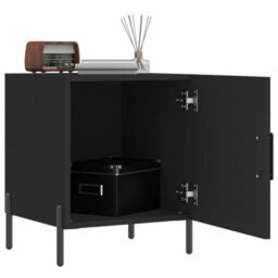 Berkfield Bedside Cabinets 2 Pcs Black 40X40X50 Cm Engineered Wood - thumbnail 3