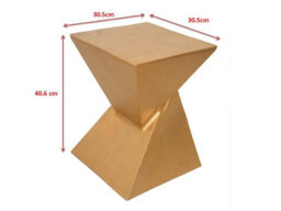 Aspect Furniture Luxore Pyramid Aluminum Side Table/accent Table,gold - thumbnail 5
