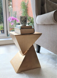 Aspect Furniture Luxore Pyramid Aluminum Side Table/accent Table,gold - thumbnail 1