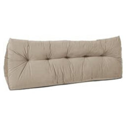 Lancashire Textiles Luxury Velvet King Bed Triangular Wedge Bedroom Headboard Beige Cushion 20 X 50 X 150Cm