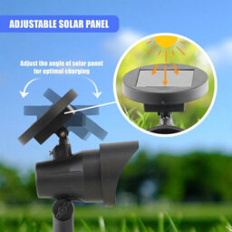 Geezy Solar Garden Spot Lights Led Outdoor Waterproof Adjustable Head Dawn-To-Dusk X2 - thumbnail 3