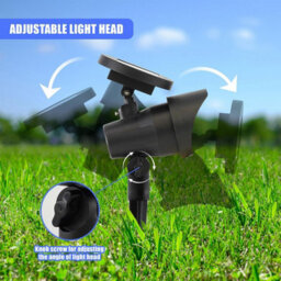 Geezy Solar Garden Spot Lights Led Outdoor Waterproof Adjustable Head Dawn-To-Dusk X2 - thumbnail 2