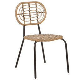 Beliani Set Of 8 Chairs Pratello Pe Rattan Natural - thumbnail 5