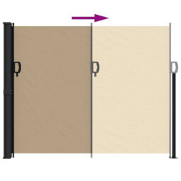 Walplus Retractable Side Awning Garden Sun Shade Canopy Gazebo For Back Door, Porch, Patio Beige 160X600 Cm - thumbnail 5