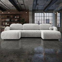 Corner Sofa Dream U Lc+2R+Lc With Storage And Sleeping Function Cream - thumbnail 1