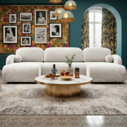 Corner Sofa Dream U Lc+2R+Lc With Storage And Sleeping Function Cream - thumbnail 2