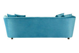 Orsina Functional 3 Seater Cyan Velvet Sofa, Stylish Mid Century Sofa For Bedroom, Comfortable 3 Seater Sofa - thumbnail 4