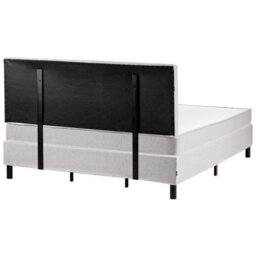 Beliani Divan Bed Fabric Countess 180 X 200 Cm (Eu Super King) Light Grey - thumbnail 5