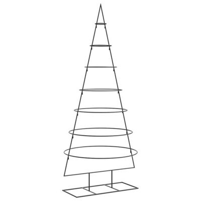 Berkfield Modern Metal Christmas Tree For Decoration Black 180 Cm - image 1