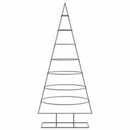 Berkfield Modern Metal Christmas Tree For Decoration Black 180 Cm - thumbnail 3