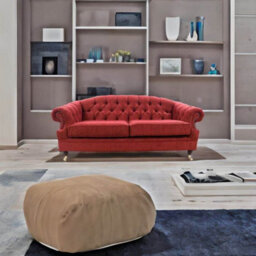 Chesterfield Handmade Merton 3 Seater Sofa Camden Wine Red Real Fabric - thumbnail 4