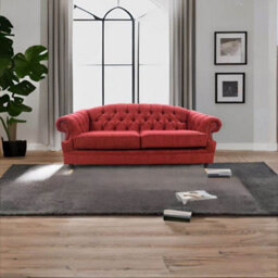 Chesterfield Handmade Merton 3 Seater Sofa Camden Wine Red Real Fabric - thumbnail 2