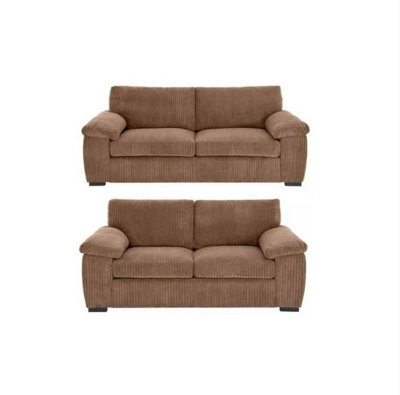 Amalfi Jumbo Cord 3+2 Seater Sofa Set Coffee