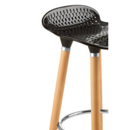 Orsina Matte Black Bar Stool, Easy To Clean Kitchen Bar Stool, Footrest Bar Stool, Space-Saver Breakfast Stool - thumbnail 6