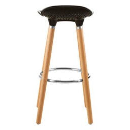 Orsina Matte Black Bar Stool, Easy To Clean Kitchen Bar Stool, Footrest Bar Stool, Space-Saver Breakfast Stool - thumbnail 4